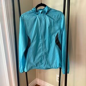 Baby Blue Marathon Runners Windbreaker Jacket